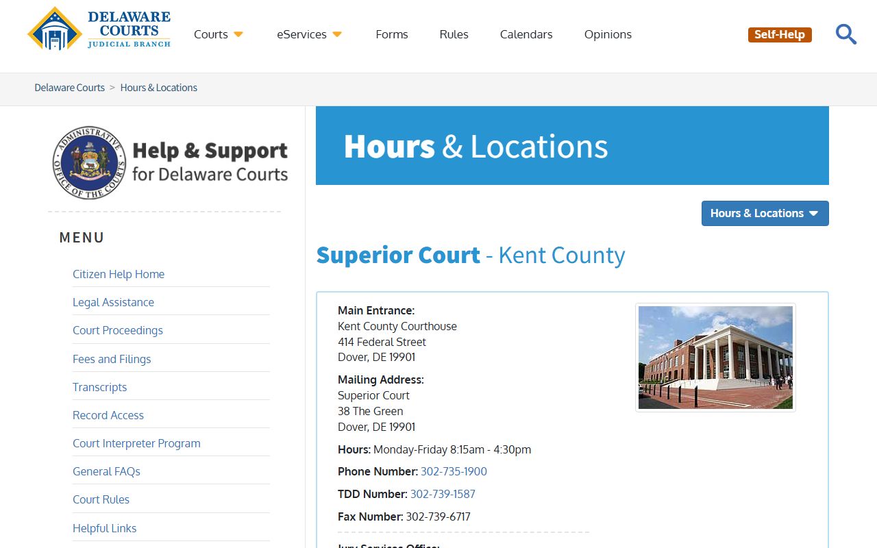 Kent County Superior Court Court Records