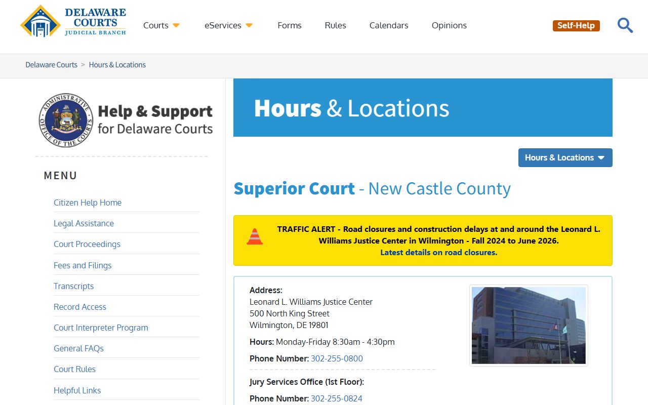 New Castle County Superior Court Court Records