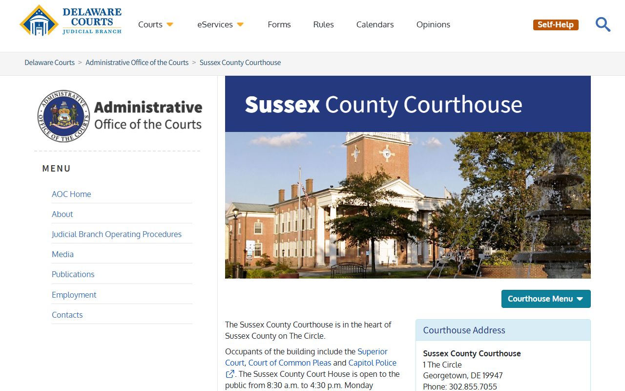Sussex County Courthouse Court Records Information