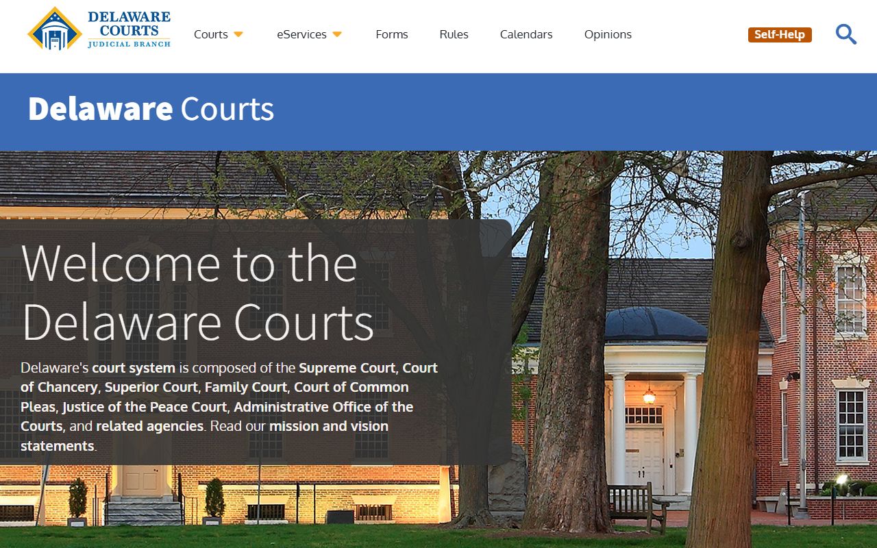 Delaware Courts Official Website Delaware Court Records