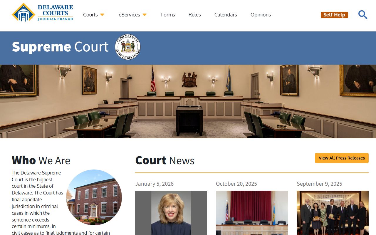 Delaware Supreme Court Records and Opinions